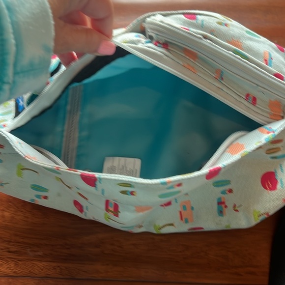 Kavu Rope Slingback Beach Camper Themed Bag, Light Blue, 4 Pockets - Picture 6 of 8